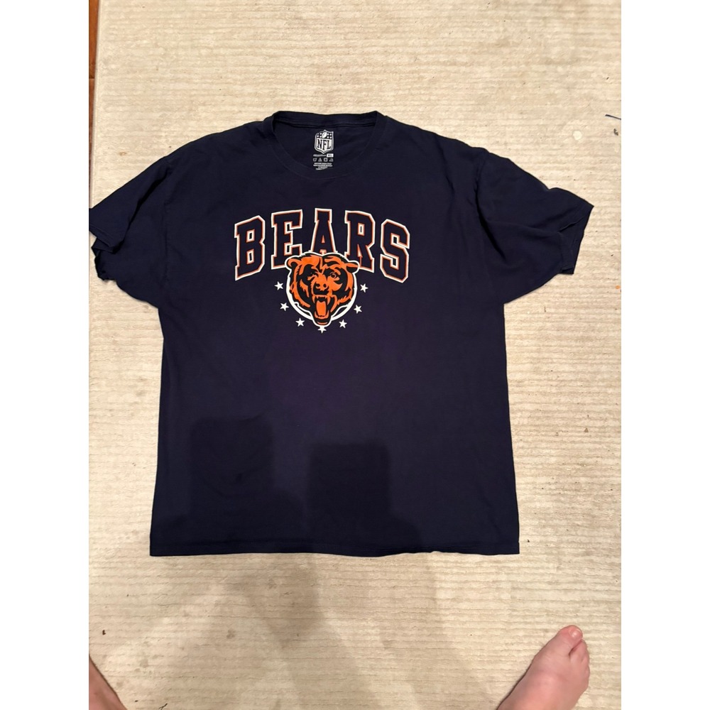 NFL Chicago Bears T-Shirt Mens XL Navy Blue Short Sleeve Graphic Tee Cotton